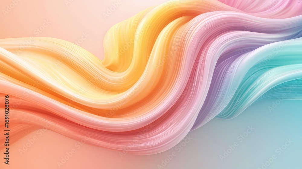 Poster colours bright rainbow colored swirl background with dynamic and smooth flowing movement.