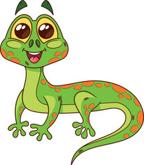 Lizard reptile character vector illustration
