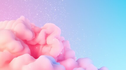 Obraz premium Magic Soft pastel glowing clouds with twinkling lights, creating an ethereal and whimsical feel.