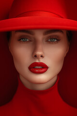girl in red hat