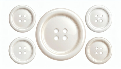 White Button Element Isolated on Clean White Background for UI Design, Web Elements, and Digital Projects