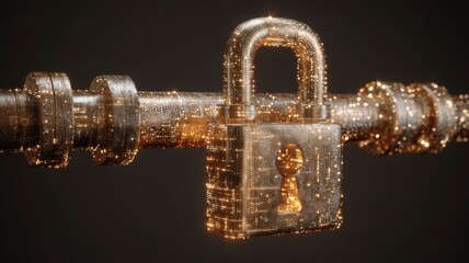 Secure Padlock Guarding Important Asset