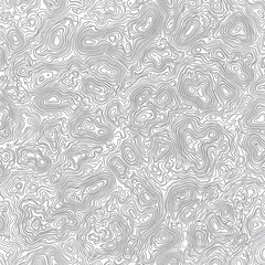 An intricate abstract topographic-inspired artwork with radial symmetry, resembling organic flower-like formations made of layered contour lines.