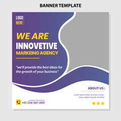 Digital Marketing Agency Social Media Post, Online business webinar banner template, Corporate Business Promotion Social Media Web Banner, Square Flyer Template, Corporate conference,