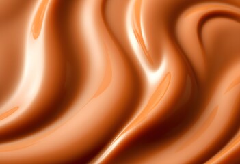Swirling caramel sauce, close-up texture shot.