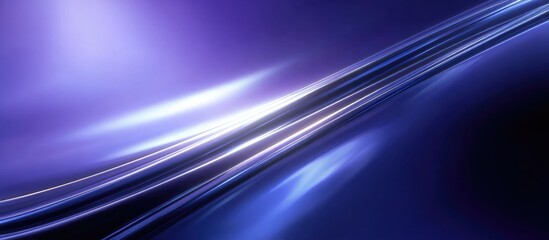 Dynamic lines of varying shades of blue and purple create a flowing, elegant design.