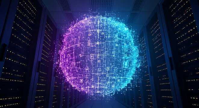 Digital Sphere, Data Network, Technology, Future, Innovation. - Powered by Adobe