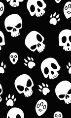 seamless skull pattern