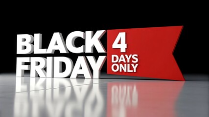 Black friday sale with a countdown timer indicating 4 days remaining for special offers