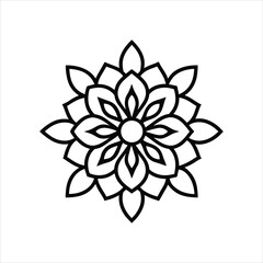 Mandala Stencil Vector Art Illustration