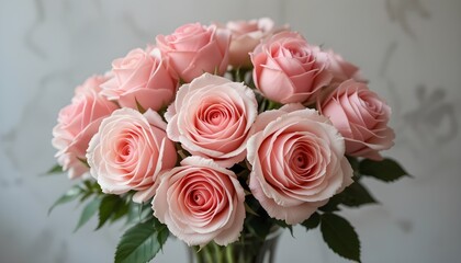Fototapeta premium Bouquet de délicats glaïeuls roses