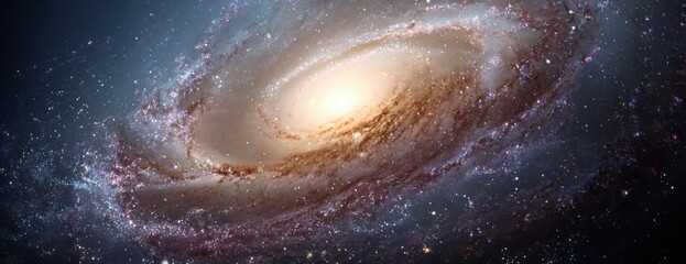 Fototapeta premium Spiral galaxy in deep space (4)