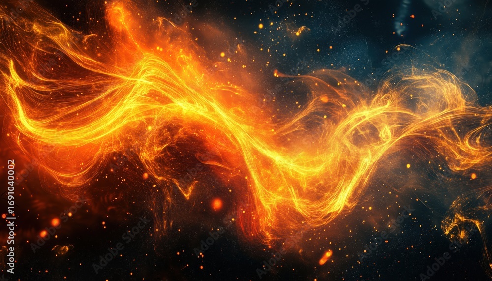 Poster creative and dynamic abstract art: the magical fire collection by s presents a stunning mix of color