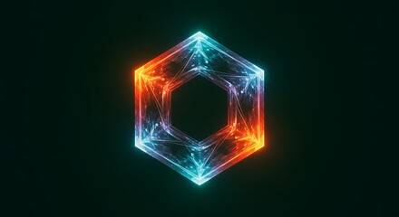 Abstract hexagonal shape design