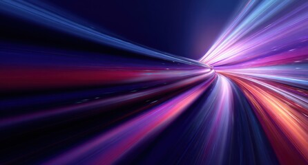 Abstract speed tunnel with vibrant streaks