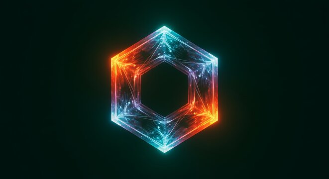 Abstract hexagonal shape design