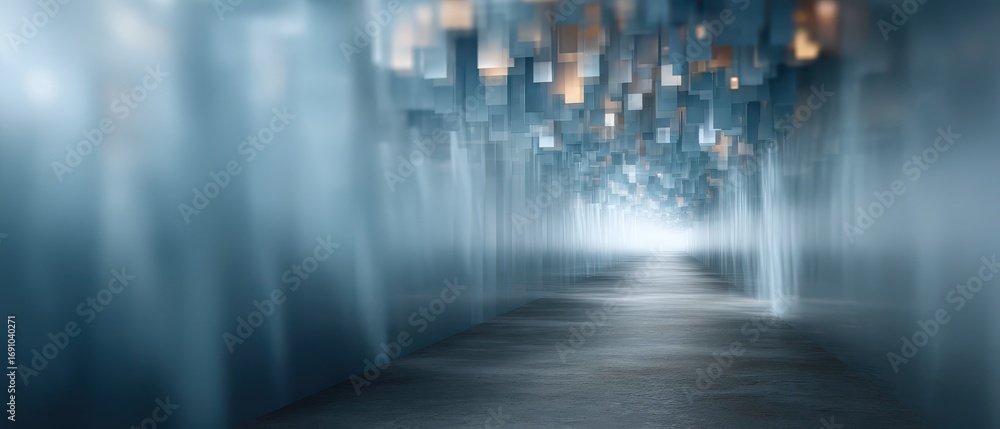 Aufkleber glowing pathway with data locks illustrating security concept in medical data management environment