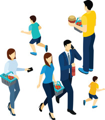 vector illustration of shopping