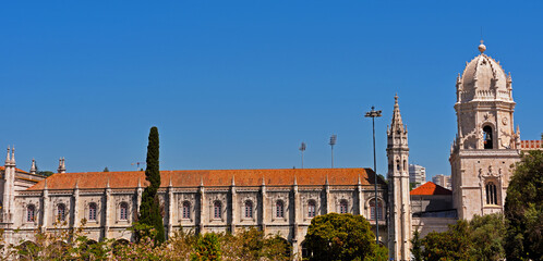 Obraz premium Jerónimos Monastery (Mosteiro dos Jerónimos), located in Lisbon, Portugal