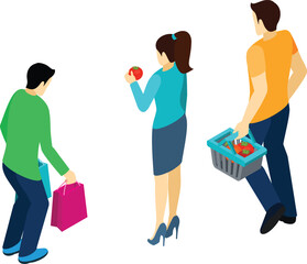 vector illustration of shopping