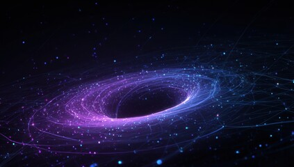 Abstract swirling vortex in space