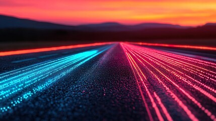 Self-powered smart infrastructure sensors embedded sensor, subtle light, road texture, data transmission.