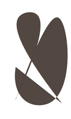 Abstract organic shapes in earthy tones create a modern, minimalist design perfect for branding and artistic projects, conveying natural elegance and sophisticated simplicity.