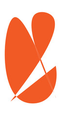 Dynamic abstract orange shape symbolizing growth and innovation, perfect for modern branding, digital art, and creative concepts.