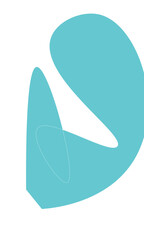 Dynamic abstract flowing shapes in vibrant teal, creating a modern and stylish design element perfect for branding, web design, and artistic projects