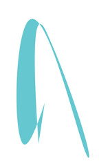 Elegant teal abstract swoosh design, perfect for branding, modern logos, and stylish website elements, evoking a sense of movement and sophistication.