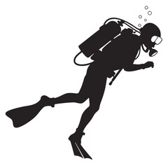 Fototapeta premium Scuba diver with tank