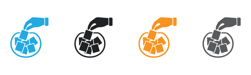 Drawing cards from a bowl concept, choosing winning ideas,