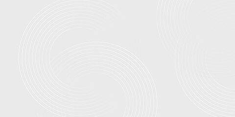 Fototapeta premium Abstract white glowing geometric lines on gray background. Modern shiny blue circle lines pattern. Futuristic technology concept. Suit for cover, poster, banner, brochure, header, website vector