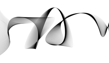 Wavy lines banner design, curved lines, abstract line on transparent background design illustration.
