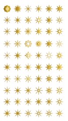 Golden star and rosette designs