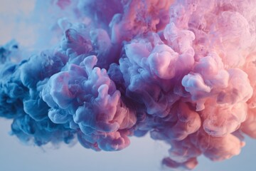 Obraz premium pink and blue ink cloud in smoke abstract dreamy background with pastel gradient flow concept for posters banners templates and artistic modern design projects
