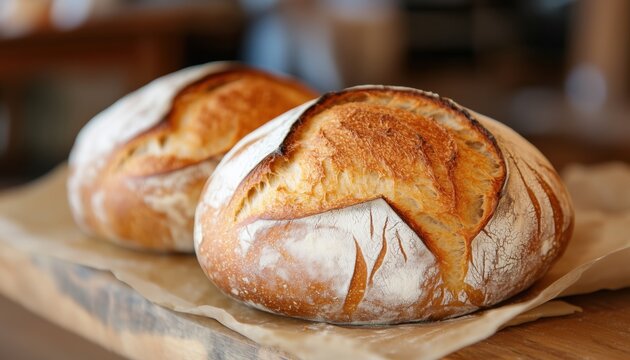 Delicious Aroma Of Newly Baked Loaves Of Bread. Enjoy The Warmth And Fluffy Texture Of Recently Made Bread With Every Bite.