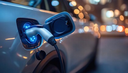 Power Supply Connection To Electric Vehicle For Battery Charging: The Future Of Automotive Charging Technology With Evs And Plug-In Hybrid Cars.