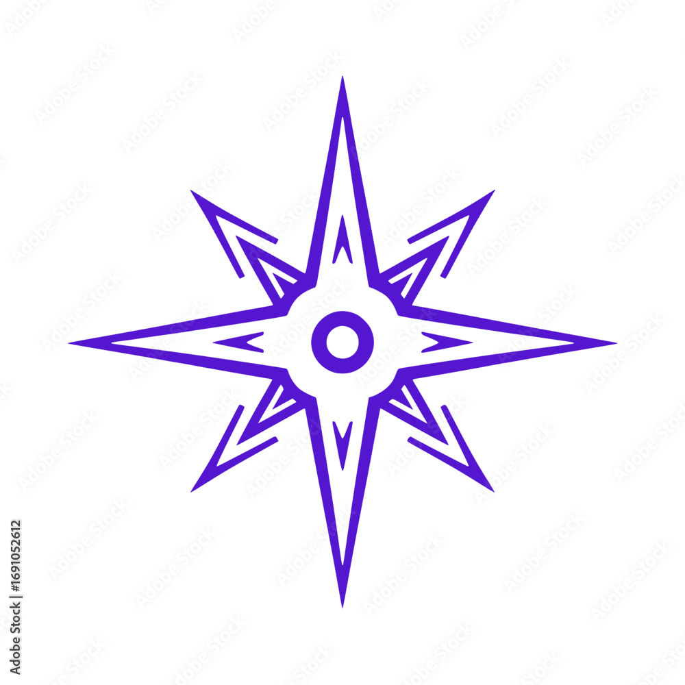 Poster abstract geometric starburst vector graphic with neon glow effect transparent background