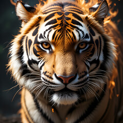 Obraz premium A fiery tiger