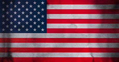 Fototapeta premium Old grunge background USA flag