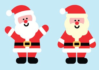 Cartoon Santa Claus Characters Christmas Illustration
