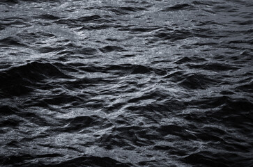 Dark blue sea water surface
