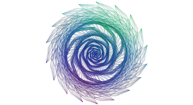 Abstract Swirling Colorful Particles Design