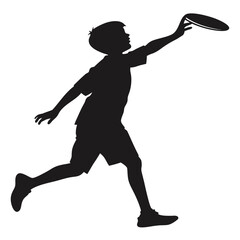 Boy throwing frisbee