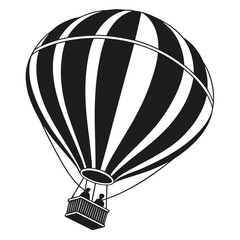 Hot air balloon with basket