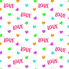 CMYK Multi Colors Valentine Pattern