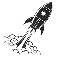 Rocket blasting flame