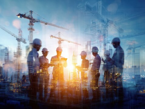 business team at the construction site - Powered by Adobe