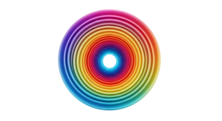 Vibrant Rainbow Circle Abstract Design Element